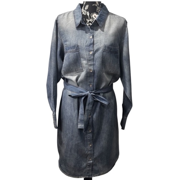 JESSICA SIMPSON Clara NYRA Denim Dress Size 2X NWT - Picture 1 of 12